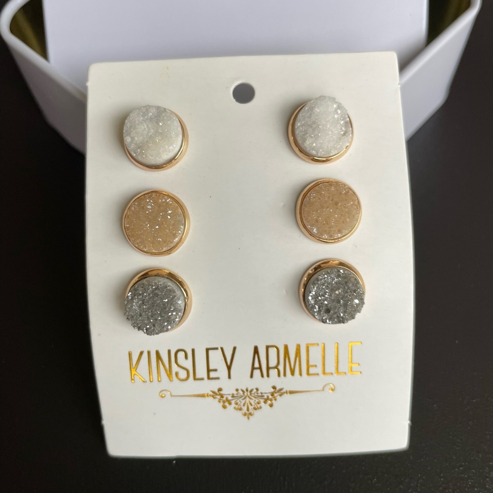 Kinsley Armelle Stone Collection Quartz Earring Set. - Picture 3 of 3